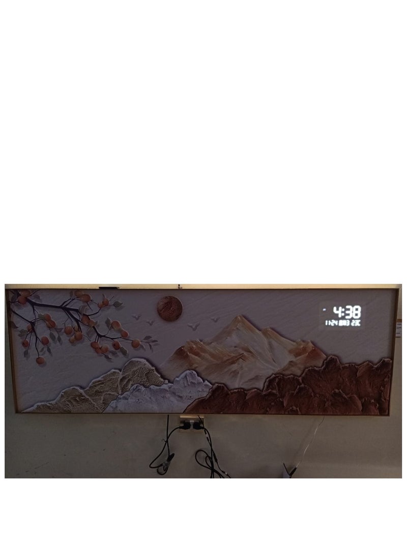 TEC Light - Creative Wall Hanging Art Panel LED Tri-Colored Light with Remote Control Digital Clock for Home Office Hotel Decoration 5 Years Warranty by TEC Light Modern Lighting. - Image 1