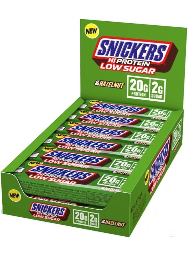 سنيكرز بار بروتين سنيكرز منخفض السكر بنكهة البندق 57 جم عبوة 12 – 20 جم بروتين سناك عالي البروتين - Image 1