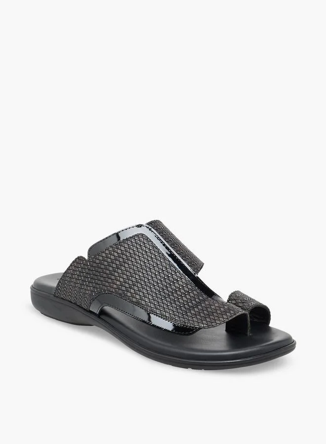 Al Waha Men Textured Leather Arabic Sandals