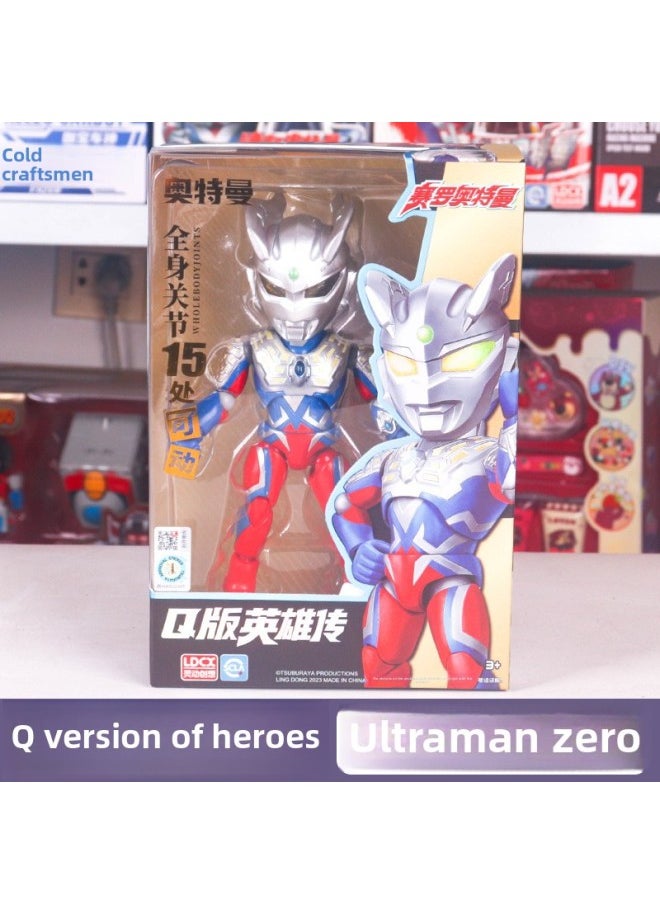 null - Genuine Ultraman Q Edition Hero Sparkle Degas Action Figure Cyro Zeta Children Doll Boy Toy-Specifications:Q Version Of Heroes-dekai (first Bomb) - Image 1