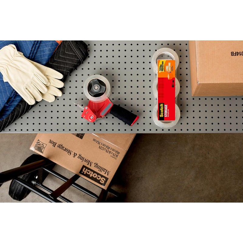 Scotch Long Lasting Storage Packaging Tape, 1.88" x 54.6 yd, Designed for Storage and Packing, Stays Sealed in Weather Extremes, 3" Core, Clear, 4 Rolls (3650-4) - Image 2