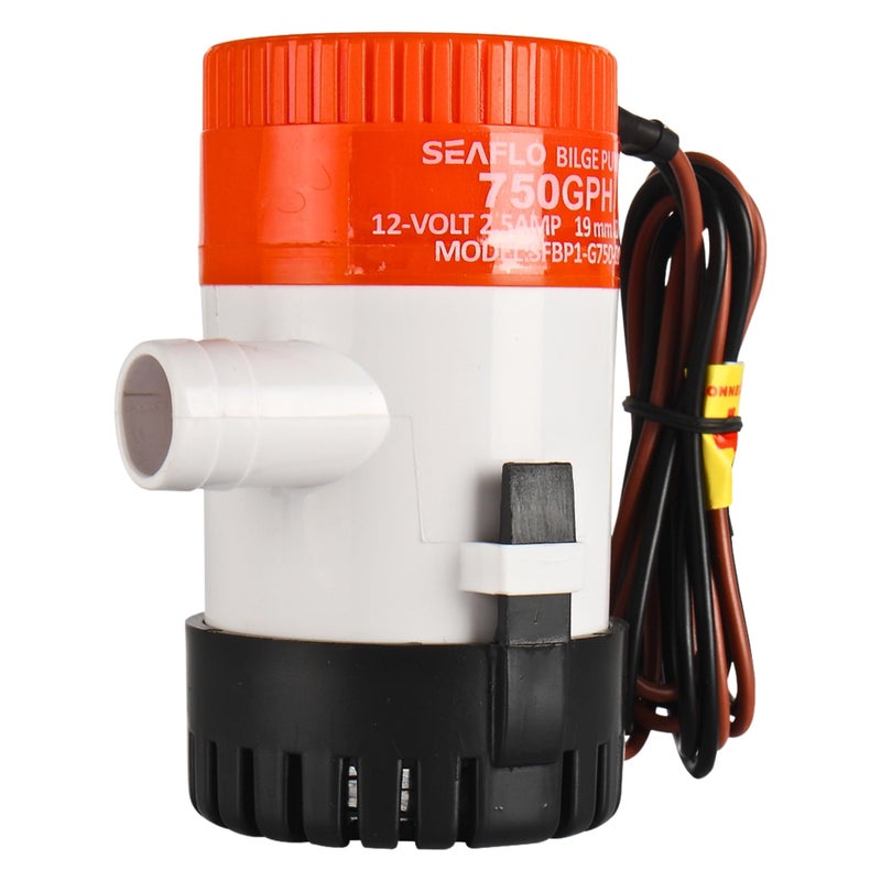 SEAFLO 01 Series 750 GPH Bilge Pump â€“ 12V, 3/4" Outlet, Marine Submersible Pump with Anti-Airlock Protection, CE & Rohs Certified, 4-Year Warranty | Reliable for Boats and Marine Applications - Image 1