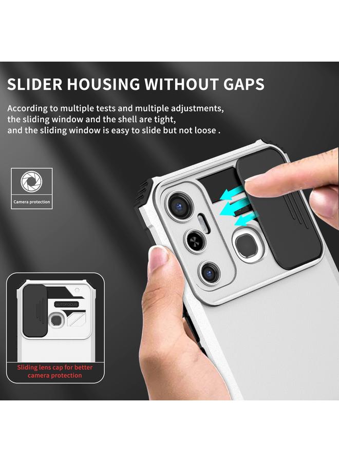 اس-توب جراب لهاتف Infinix Hot 11 مزود بحامل مجسم وغطاء منزلق للكاميرا - Image 4