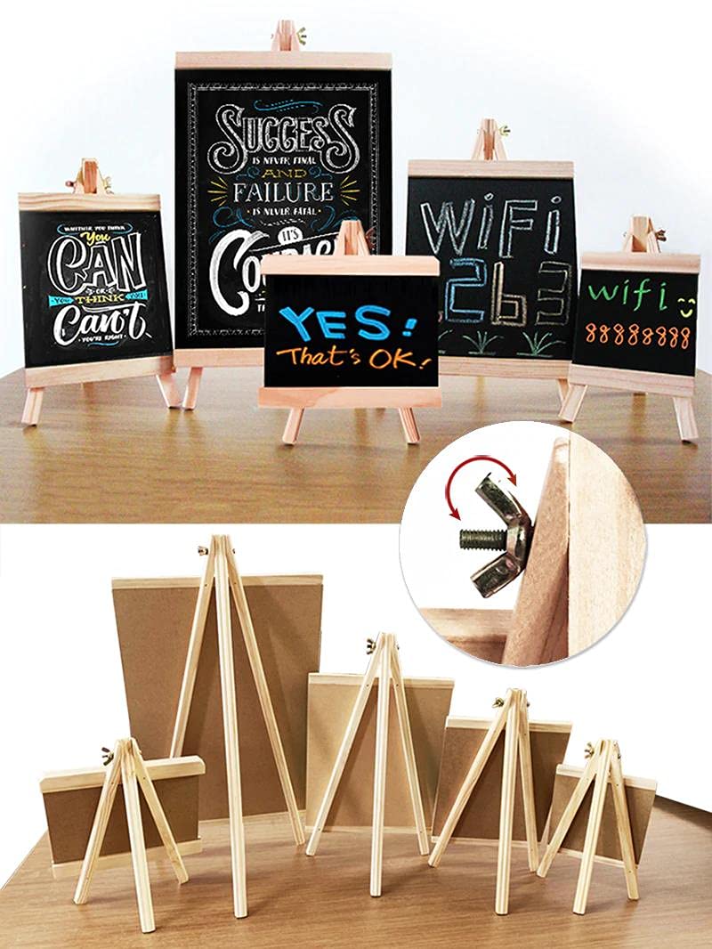 Desi Rang Wooden Chalkboard for Restaurant Bar Menu Memo, Tabletop Display Stand, Message Board (23" inch) - Image 4