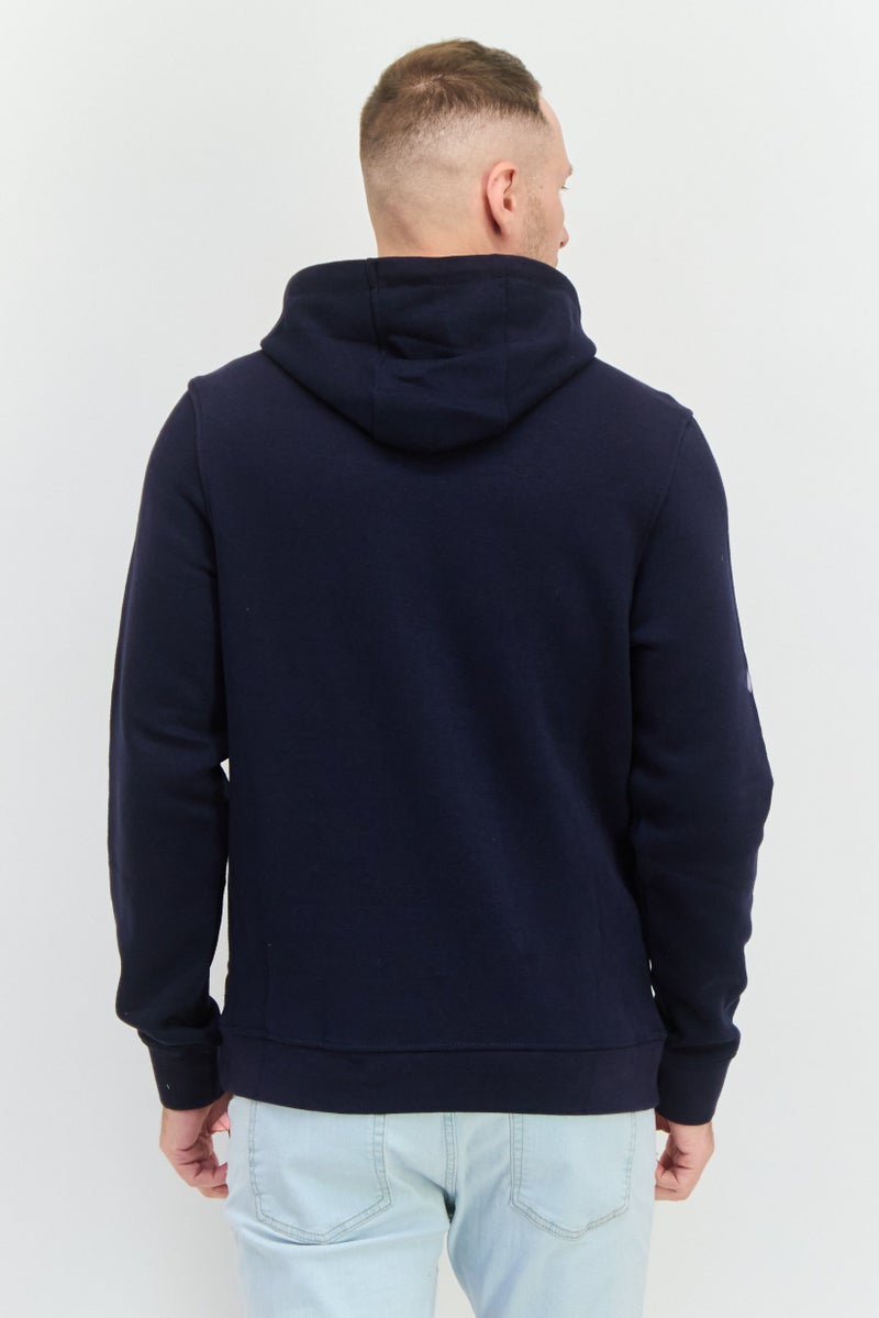 CROSSHATCH Men 2 Piece Graphic Print Hoodies, Navy - Image 3