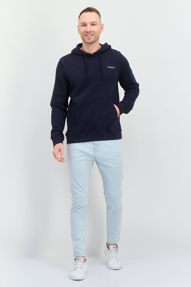 CROSSHATCH Men 2 Piece Graphic Print Hoodies, Navy - Image 2
