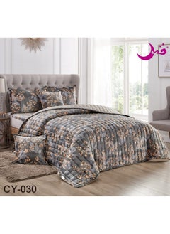Moon Quilt set, soft velvet, soft, 6 pieces, compressed filling, quilt size 220 by 240 cm 
