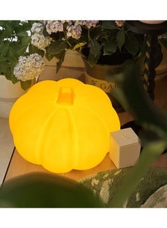 Generic Solar Pumpkin Statue Outdoor Garden Glowing Pumpkin Decoration Resin Pumpkin Fall Christmas Halloween Thanksgiving Gifts Outdoor Decoration Suitable for Porch Terrace, Patio, Lawn  - Image 3