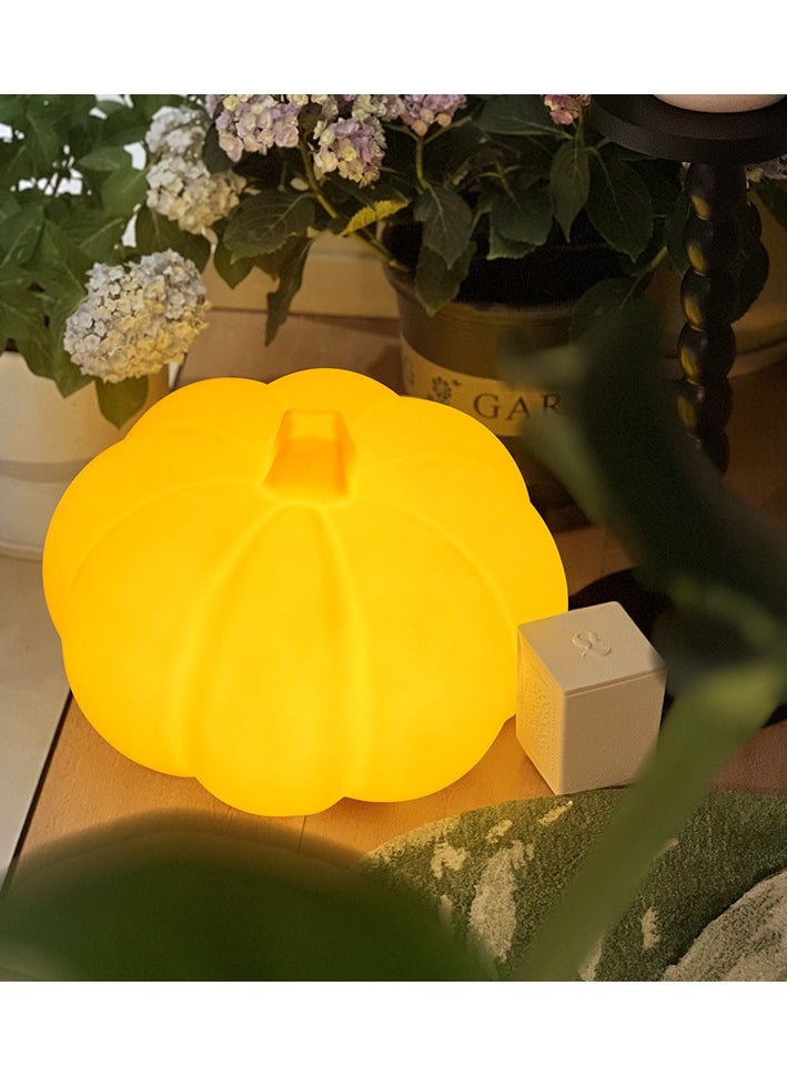 Generic Solar Pumpkin Statue Outdoor Garden Glowing Pumpkin Decoration Resin Pumpkin Fall Christmas Halloween Thanksgiving Gifts Outdoor Decoration Suitable for Porch Terrace, Patio, Lawn  - Image 3