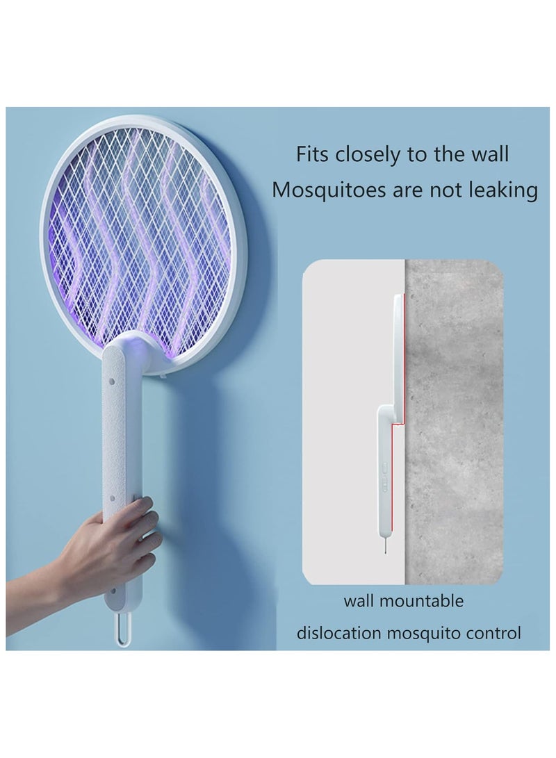 Generic Electric Mosquito Swatter, 3 in 1, Vertical, Foldable, Handheld, Auto Zap Mode with Base, Compact Size, UV Light, 3000V, USB Rechargeable, 3 Layers Safety Mesh, For Bugs, Pests for Home and Outdoor. - Image 2