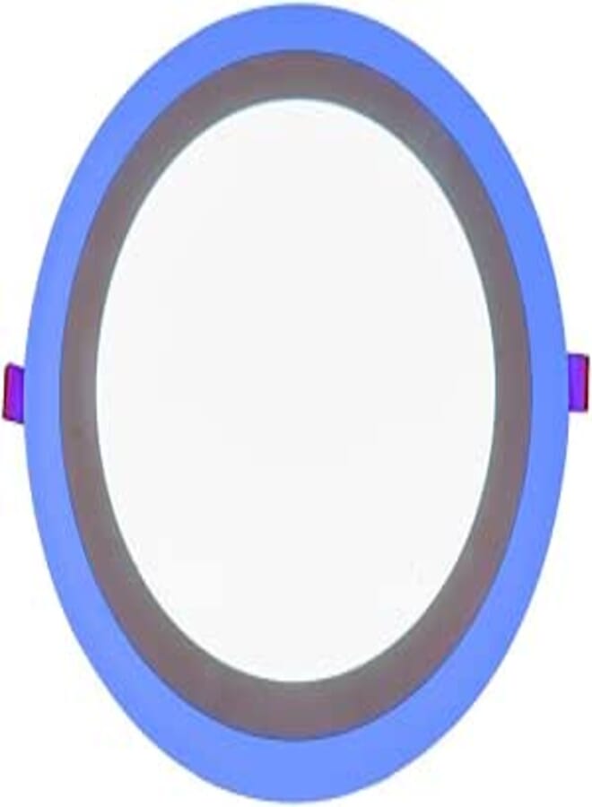 Lamps Modern Recessed LED Ring Light - Dual Color, 60mm, Blue Outer Ring, Energy Efficient Ceiling Light Fixture