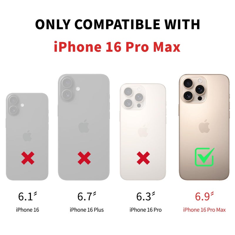 DJDUCK Designed for iPhone 16 Pro Max Case Wallet with Card Holder, [Magnetic Clasp Cover] [RFID Blocking Leather Protection] Shockproof Women Men Cases 6.9 Inch for Apple 16 Pro Max Light Brown - Image 2