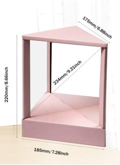 Generic Stand Mirror Triangular Fixed Makeup Mirror for Facial True Image Portable Table Mirror with Stand,with Cosmetic Desktop Standing for Travel, Vanity Table, Room Decor,Beauty Gifts,11 X 8.6 X 6 Inch  - Image 2