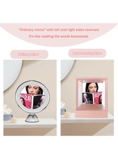 Generic Stand Mirror Triangular Fixed Makeup Mirror for Facial True Image Portable Table Mirror with Stand,with Cosmetic Desktop Standing for Travel, Vanity Table, Room Decor,Beauty Gifts,11 X 8.6 X 6 Inch  - Image 5