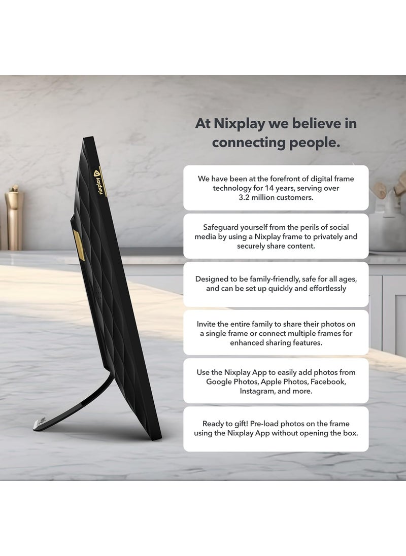 nixplay Nixplay WiFi 101 Touch Screen Digital Picture Frame I Easy Set Up I Create Family Shared Playlists I Perfect Digital Picture Frame for Gifting I Securely Share PhotosVideos via Email or App  - Image 4