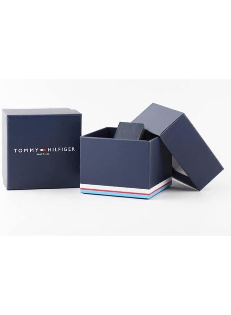 TOMMY HILFIGER Authentic Tommy Hilfiger men's watch from Egypt, Troy 1792104, features a blue dial and a silver metal bracelet. Comes with a Tommy Hilfiger box and bag. - Image 5