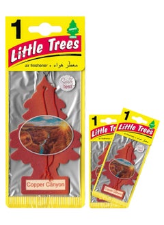 LITTLE TREES معطر هواء على شكل بطاقة ورقية معلقة - نحاس كانيون (عبوة من 3 قطع)  - Image 1