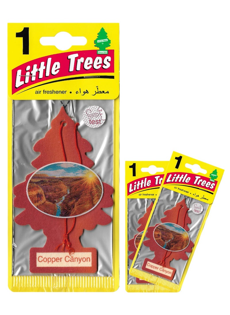 LITTLE TREES Hanging Paper Card Air Freshener- Copper Canyon (Pack Of 3Pcs)  - Image 1