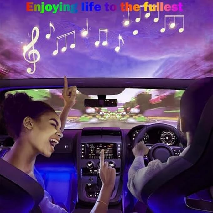 Azonee Car Interior Led Waterproof Led Strip For Car Interior Usb Powered Ambient Footwell Lights Customizable Colors Easy Installation Universal For Cars Atvs Rvs - Image 4