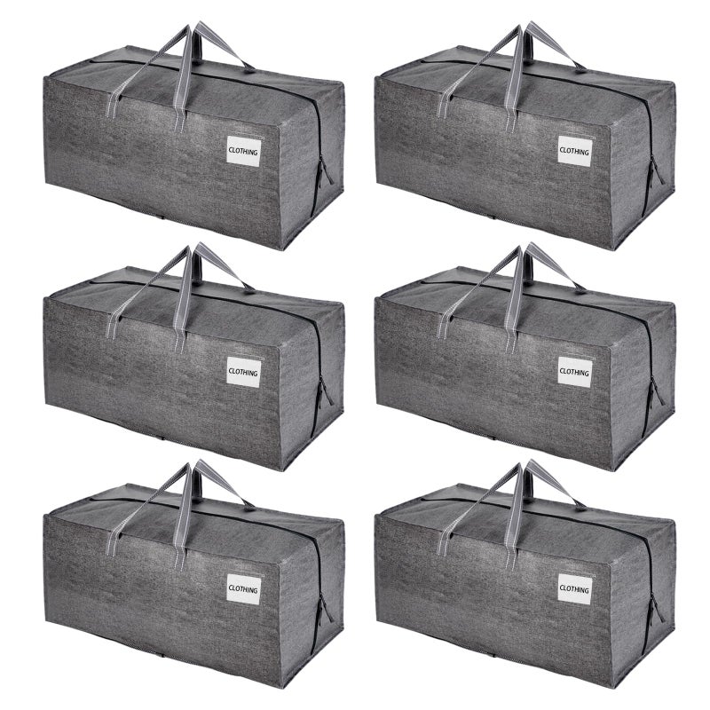 VENO 6 Pack Heavy Duty Moving Bags with Backpack Straps, Zippers & Handles, Extra Large Packing Bags for College Dorm Essentials, Moving Supplies Alternative to Cardboard Moving Boxes - Image 1