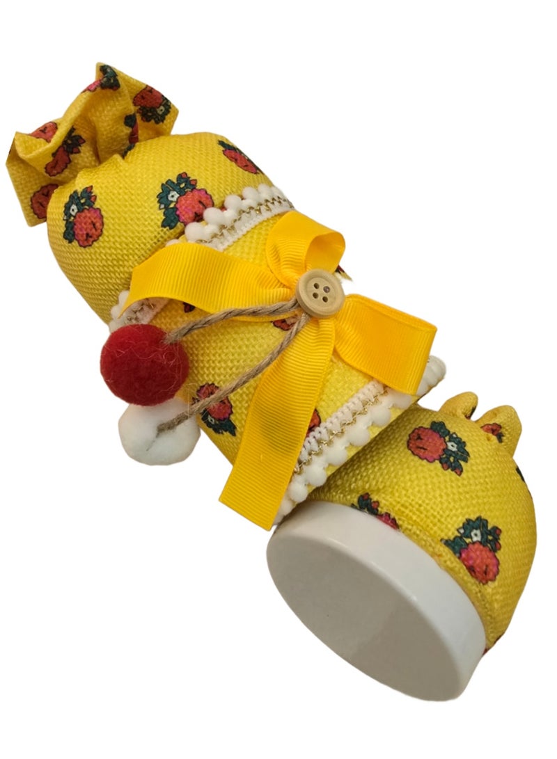 Al Zaabiah Yellow Cylindrical Treat Box – Mid-Shaʿban Night & Ramadan Celebration Packaging - Image 4