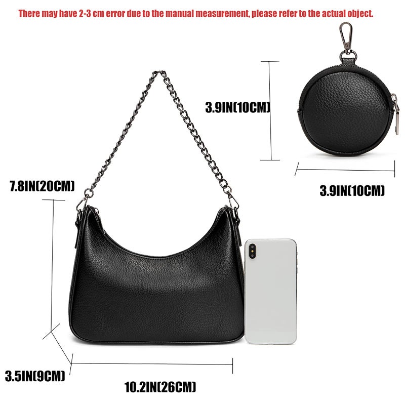 My Friday myfriday Crossbody Hobo Handbags for Women with Coin Purse Pouch, Soft Leather Designer Shoulder Bags - 2 Size Shoulder Strap - Image 4