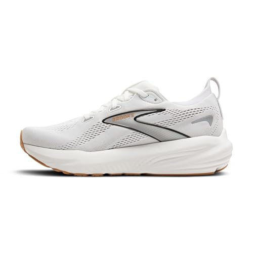 Brooks Men’s Glycerin 22 Neutral Running Shoe - White/Grey/Black - 9.5 Wide - Image 5