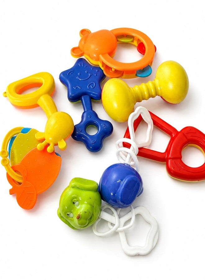 Dorytoys Dorytoy Newborn Baby Sensory Development Rattle and Teether Toy Set for Indoor Outdoor Activity Play Plastic Baby Hand Shaker Rattle Toy Combo with Teething Relief - Image 3
