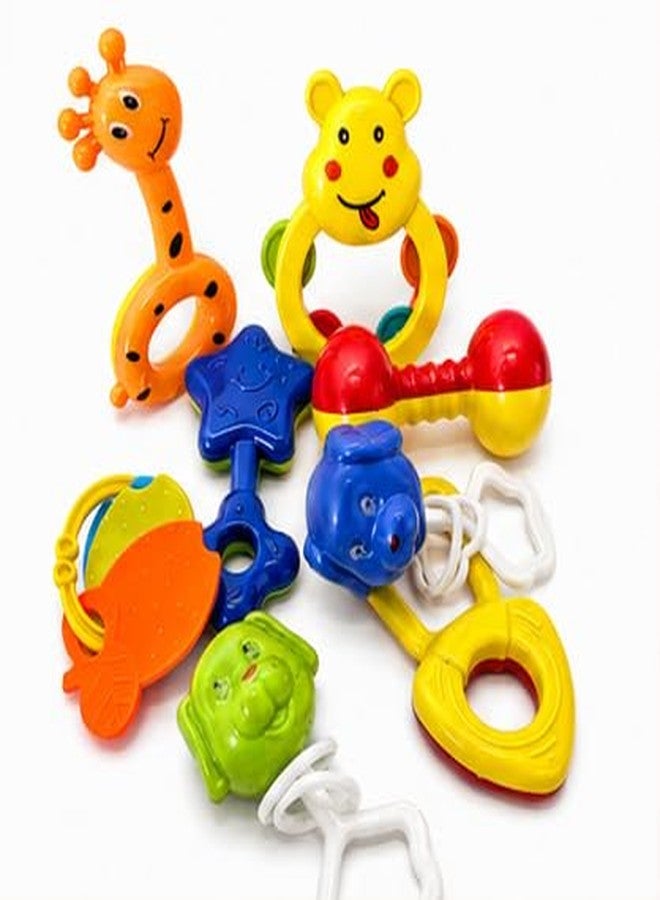 Dorytoys Dorytoy Newborn Baby Sensory Development Rattle and Teether Toy Set for Indoor Outdoor Activity Play Plastic Baby Hand Shaker Rattle Toy Combo with Teething Relief - Image 2