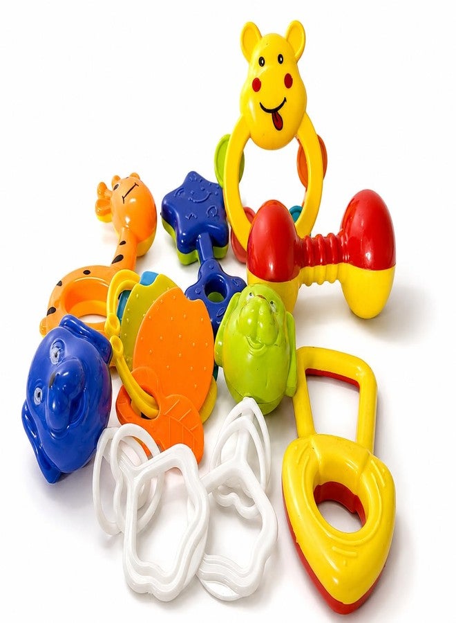 Dorytoys Dorytoy Newborn Baby Sensory Development Rattle and Teether Toy Set for Indoor Outdoor Activity Play Plastic Baby Hand Shaker Rattle Toy Combo with Teething Relief - Image 4