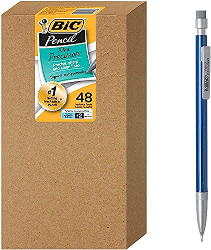 BIC Xtra-Precision Mechanical Pencil, Metallic Barrel, Fine Point (0.5mm), 48-Count - Image 2