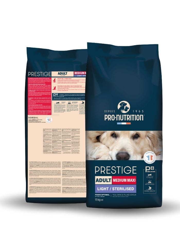 Pro Nutrition Prestige Dog Adult Medium Maxi Sterilised 15Kg
