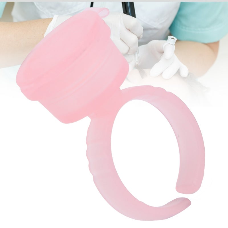 Disposable Tattoo Ink Rings: Flexible Polypropylene Pigment Holder - Dustproof Sealed Cover Pigment Storage for Beauty Salon, Tattoo Training & Eyelash Extension - Image 1