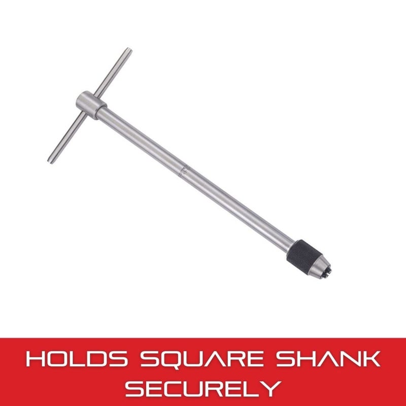 Starrett T-Handle Tap Wrench - Ideal for Holding Taps, Drills, Reamers and Small Tools - 7/32-7/16" Capacity Tap Size, 10" Body Length, 5/32-1/4" Square Shank - 93E - Image 4