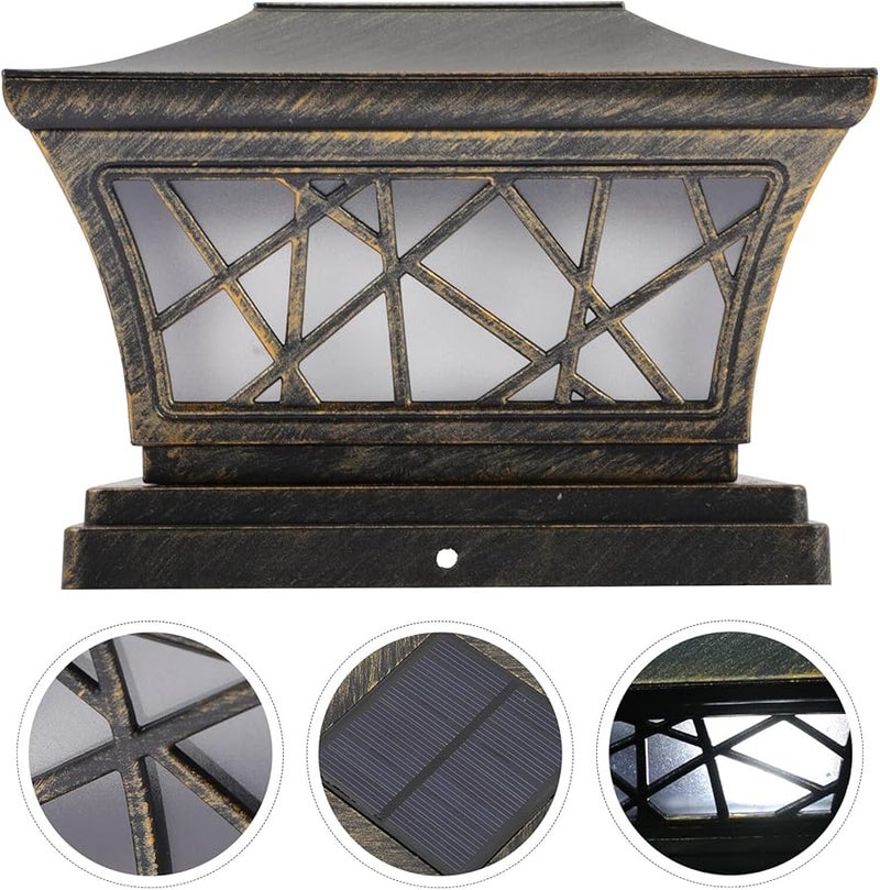Valiclad Solar Post Light Outdoor Garden Lamp Automatic Charging Warm White - Image 5