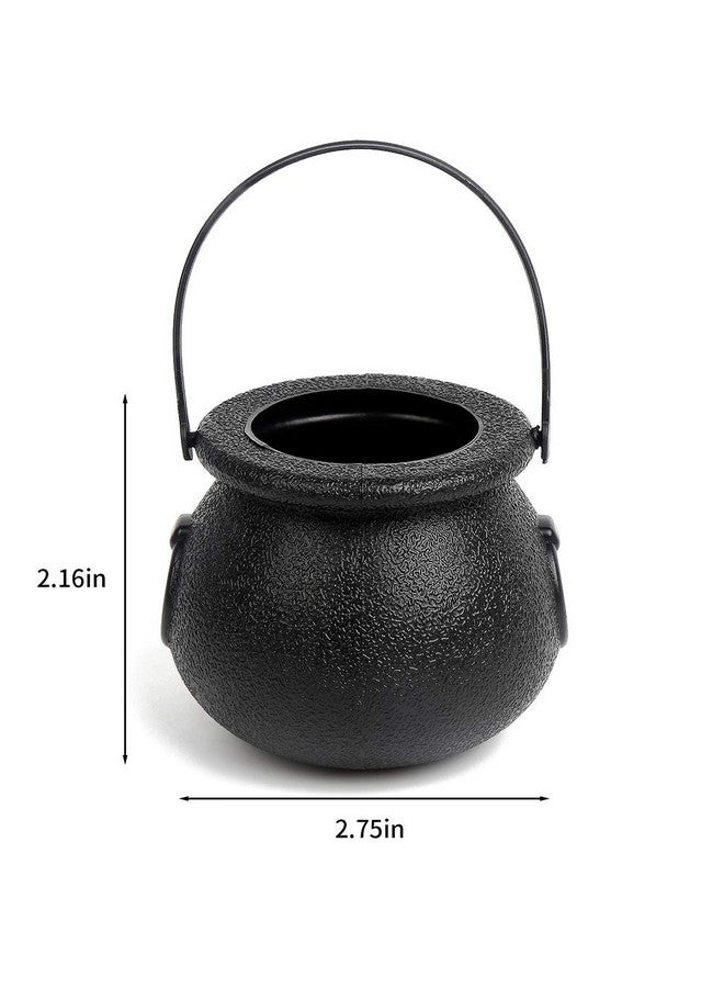CCINEE Black Cauldron with Handle,Mini Plastic Candy Kettle Bucket for St.Patrick's Day,Halloween Party Favor,Pack of 12 - Image 2