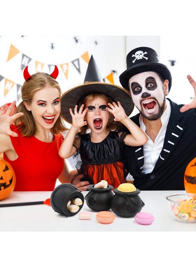 CCINEE Black Cauldron with Handle,Mini Plastic Candy Kettle Bucket for St.Patrick's Day,Halloween Party Favor,Pack of 12 - Image 4