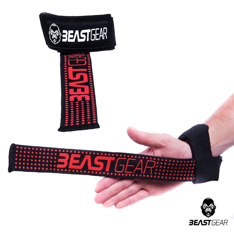 Beast Gear Weight lifting Straps - Lifting Straps for Weightlifting, Wrist Weight Straps for Men, Women, Padded Neoprene Deadlift Straps with Advanced Gel Flex Grips, Non Slip for Bodybuilding - Image 5