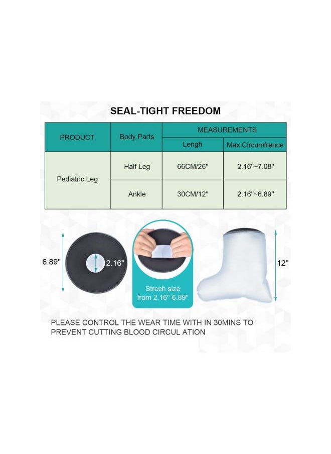 Generic - Waterproof Foot Cast Cover for Shower Bath, Adult Cast Cover for Showering Foot Reusable Sealed Leg Cast Protector Bag to Keep Wound and Bandages Dry, Cover Perfectly Broken Surgery Leg Foot Ankle Toe - Image 1