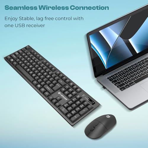 Lapcare WL-102 2.4GHz Wireless Keyboard and Mouse Combo | USB Nano Receiver | Rupee Key | Silent Typing | Power Saving Mode | Battery Included | Windows 7/8/10/11 Compatible - Image 5