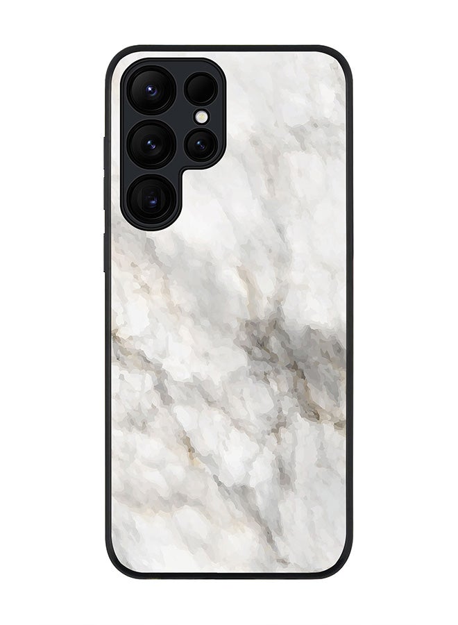 Stylizedd For Samsung Galaxy S25 Ultra 5G Case,Slim fit Camera Protection, Shockproof Thin Phone cover  - Marble Print Beige Grey - Image 1