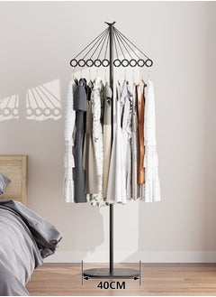 CityRiya-Long Coat Rack Freestanding Clothes Stand Garment Rack Clothes Rack Metal Coat Racks Hanger Stand Clothes Rail Stand Clothes Hanger Organizer with Marble Base for Hanging Clothes, Hats, Bags  - Image 2
