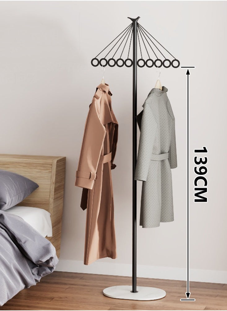 CityRiya-Long Coat Rack Freestanding Clothes Stand Garment Rack Clothes Rack Metal Coat Racks Hanger Stand Clothes Rail Stand Clothes Hanger Organizer with Marble Base for Hanging Clothes, Hats, Bags  - Image 3