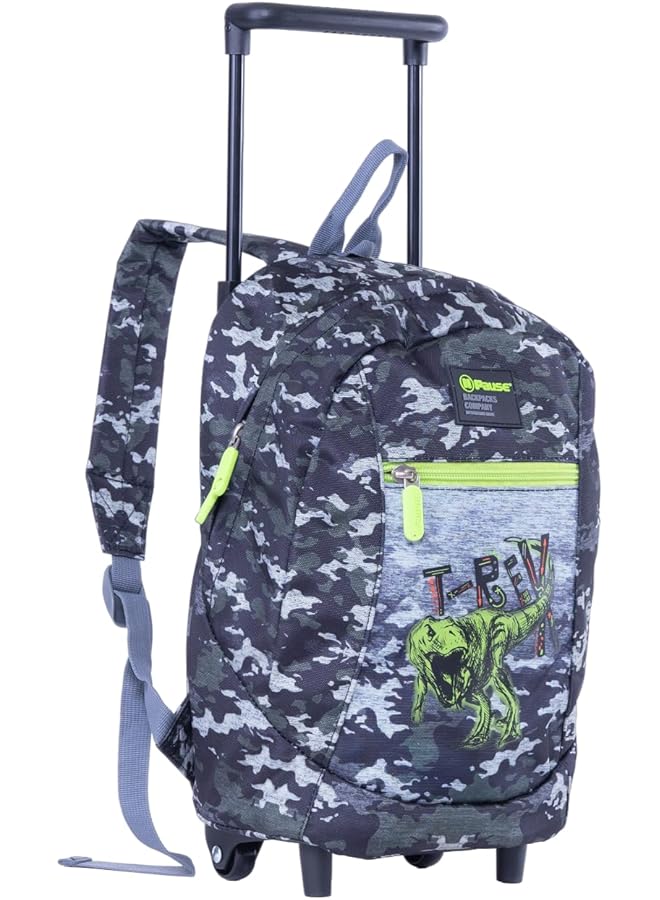 PAUSE School T Rex Design Trolley Bag 13.5 Inch Black - Image 1