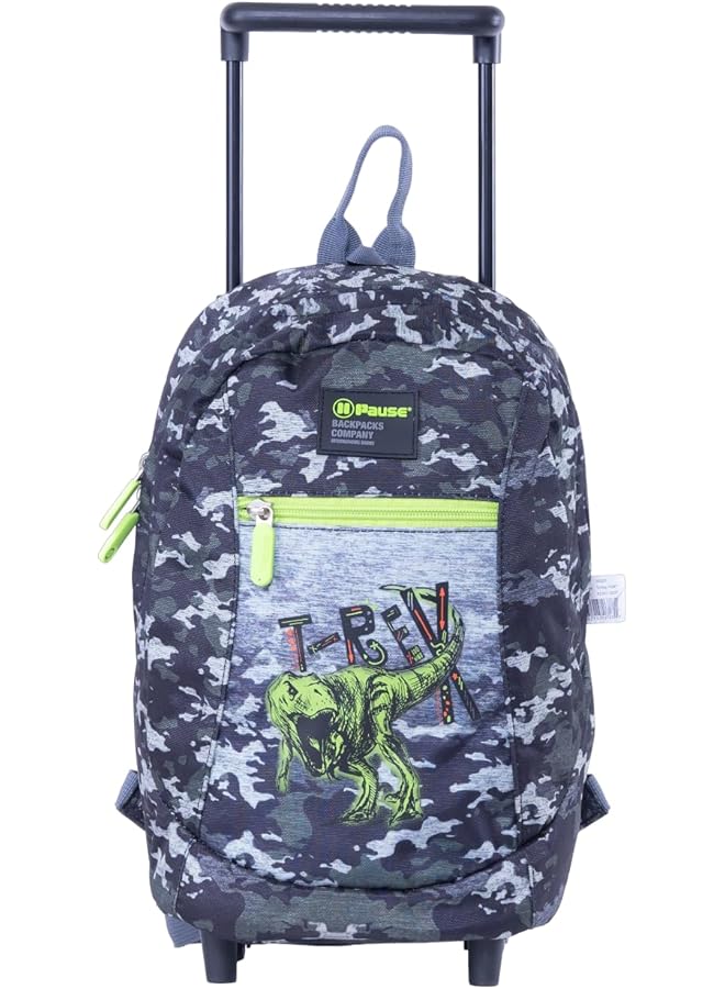PAUSE School T Rex Design Trolley Bag 13.5 Inch Black - Image 2