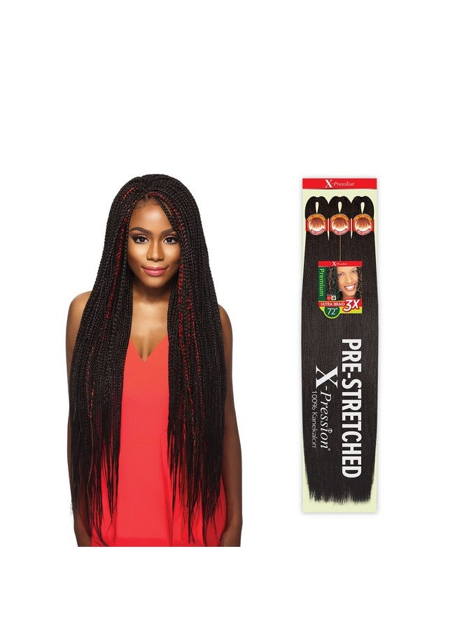 Outre Braids Utre Braids Xpression Kanekalon 3X Pre Stretched Ultra Braid 72" (1Pack 1B) - Image 3