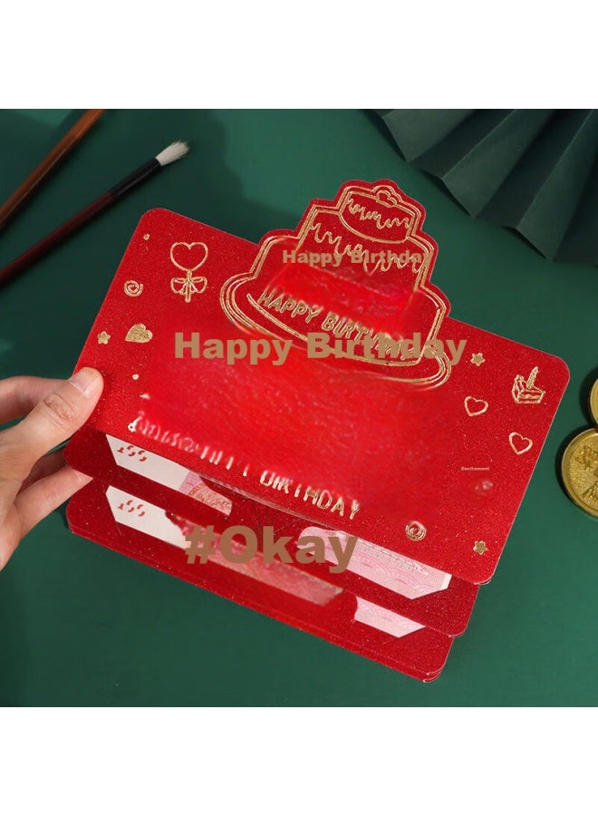 Tatanice Foldable Red Envelope With 6 Card Slots, 3d Birthday Red Envelope For Ceremonial Feel, Creative Birthday Red Envelope With Envelope For Greeting Cards - Image 2