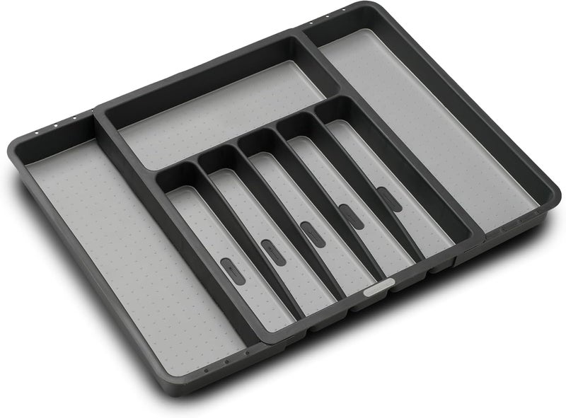 Madesmart Expandable Silverware Tray - Granite | CLASSIC COLLECTION | 8-Compartments | Kitchen Organizer | Soft-Grip Lining | Easy to Clean | BPA-Free - Image 1