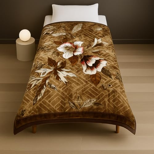Nivasam Premium Single Bed Mink Blanket | 1.6 kg | Ultra-Soft | Plush & Warm | Modern Designer Winter Blanket for All Seasons (Desert Bloom) - Image 2