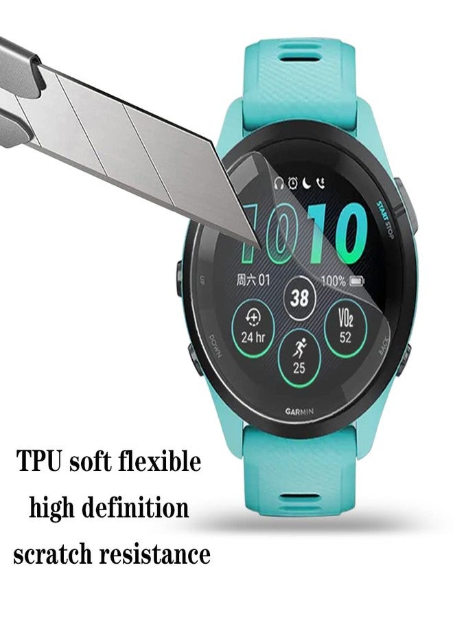Huadu واقي شاشة ساعة HUADU متوافق مع Garmin Forerunner 265، فيلم مضاد للخدش عالي الدقة تغطية كاملة وحافظة واقية ناعمة من TPU - Image 3